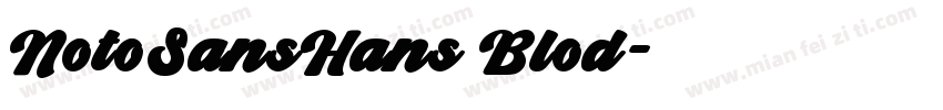 NotoSansHans Blod字体转换